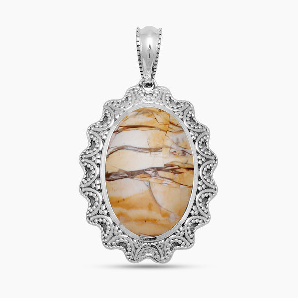 Brecciated Mookaite Silver Pendants