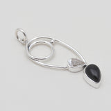 Blue Topaz & Moonstone Silver Pendants