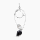 Blue Topaz & Moonstone Silver Pendants