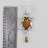 Amber Gemstone 925 Sterling Silver Pendant