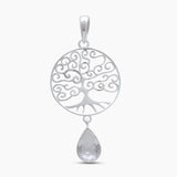 925 Sterling Silver Crystal Drop Pendants