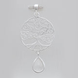 925 Sterling Silver Crystal Drop Pendants