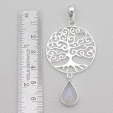 925 Sterling Silver Crystal Drop Pendants