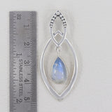 Rainbow Moonstone Pendant in 925 Sterling Silver