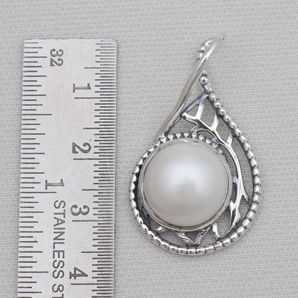 925 Sterling Silver White Pearl Pendants