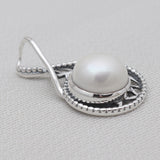 925 Sterling Silver White Pearl Pendants