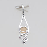 925 Sterling Silver Ethiopian Opal Pendants
