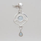 Blue Topaz Silver Pendants
