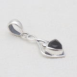 Trillion Cut Garnet Silver Pendants
