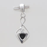 Trillion Cut Garnet Silver Pendants