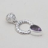 925 Sterling Silver Purple Amethyst Pendants