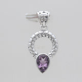925 Sterling Silver Purple Amethyst Pendants