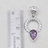 925 Sterling Silver Purple Amethyst Pendants
