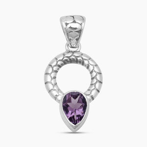 925 Sterling Silver Purple Amethyst Pendants