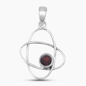 925 Sterling Silver Garnet Designer Pendants
