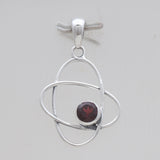 925 Sterling Silver Garnet Designer Pendants