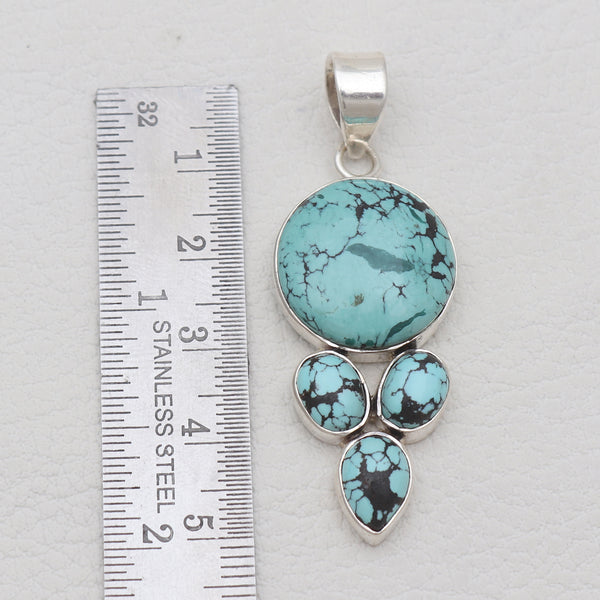 Tibetan Turquoise Silver Pendants