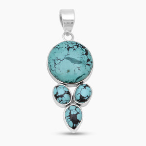 Tibetan Turquoise Silver Pendants