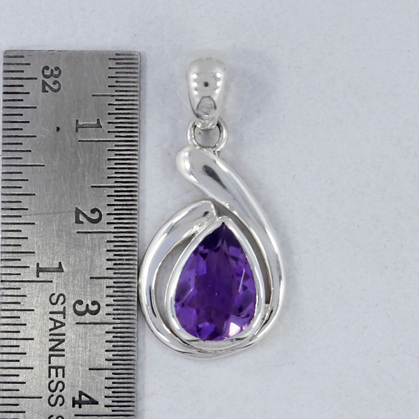 925 Sterling Silver Purple Amethyst Pendants