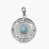 Mexican Turquoise Filigree Silver Pendants