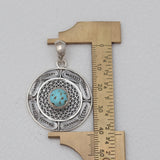 Mexican Turquoise Filigree Silver Pendants