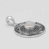 Rainbow Moonstone Filigree Silver Pendants