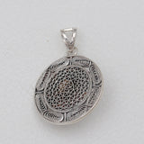 Rainbow Moonstone Filigree Silver Pendants