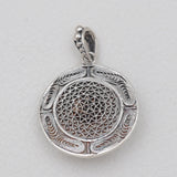 Mexican Turquoise Filigree Silver Pendants