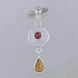 Multi Tourmaline Silver Pendant