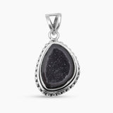 Coconut Druzy Silver Pendant Sets