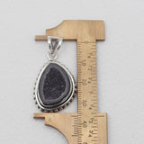 Coconut Druzy Silver Pendant Sets