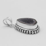 Coconut Druzy Silver Pendant Sets