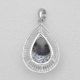 Dendritic Opal Silver Pendants