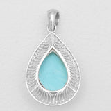 Mexican Turquoise Silver Pendants