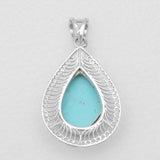 Mexican Turquoise Silver Pendants