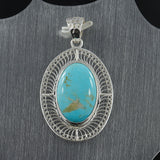 Natura Labradorite Filigree Art Design Sterling Silver Pendant