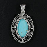 Natura Labradorite Filigree Art Design Sterling Silver Pendant