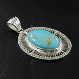 Natura Labradorite Filigree Art Design Sterling Silver Pendant