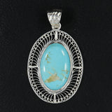 Natura Labradorite Filigree Art Design Sterling Silver Pendant