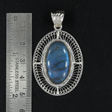 Natura Labradorite Filigree Art Design Sterling Silver Pendant