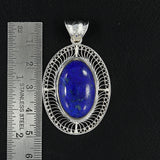 Natura Labradorite Filigree Art Design Sterling Silver Pendant