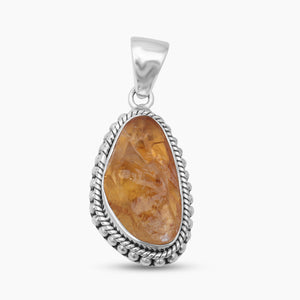 925 Sterling Silver Yellow Citrine Pendants