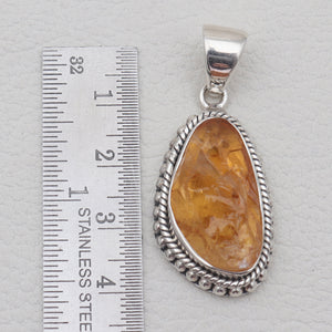 925 Sterling Silver Yellow Citrine Pendants