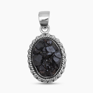 Melanite Black Garnet Silver Pendants
