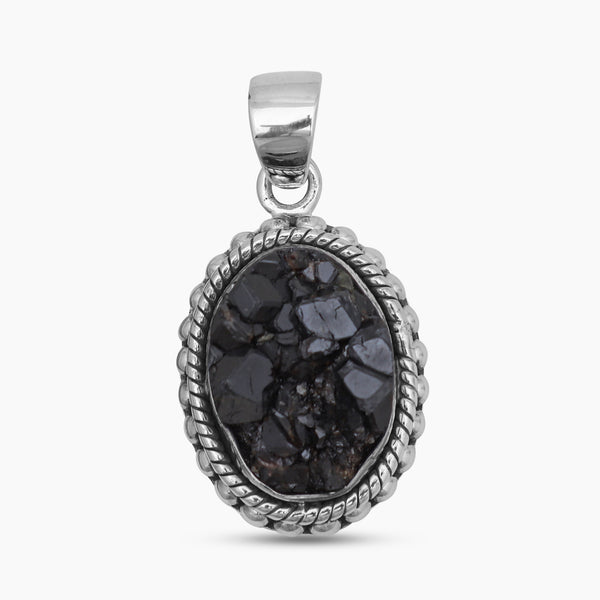Melanite Black Garnet Silver Pendants