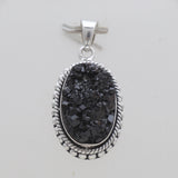 Melanite Black Garnet Silver Pendants