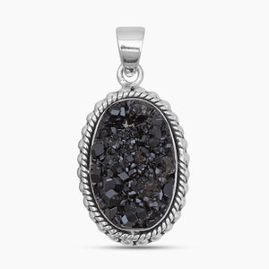 Melanite Black Garnet Silver Pendants