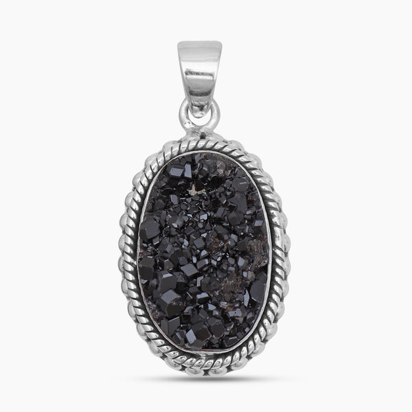 Melanite Black Garnet Silver Pendants