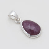 925 Sterling Silver Ruby Pendants