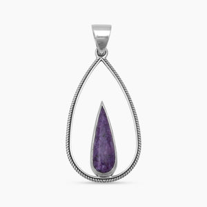 Charoite Silver Pendants